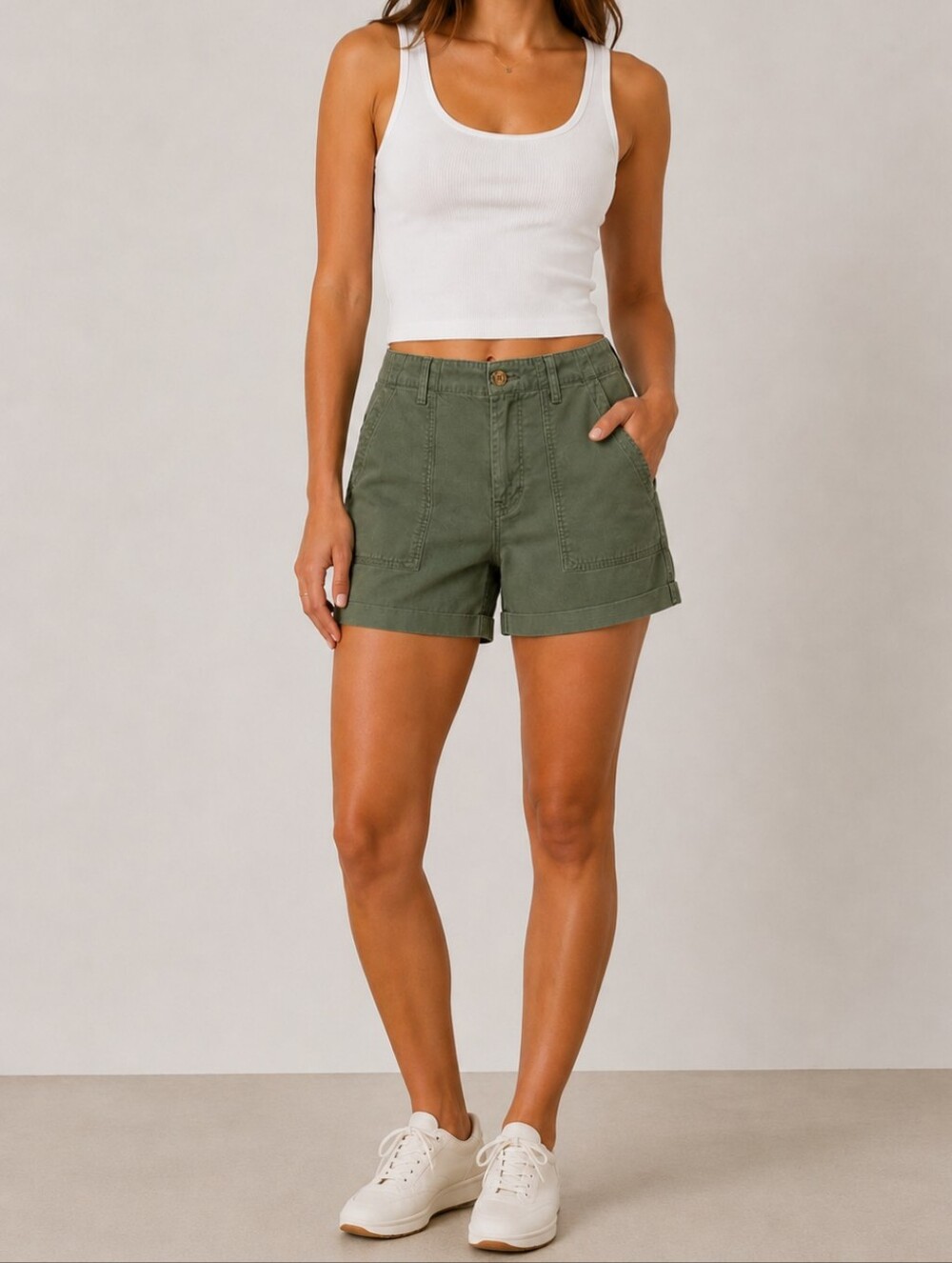 Lauren Ralph Lauren Cotton Blend Green Shorts